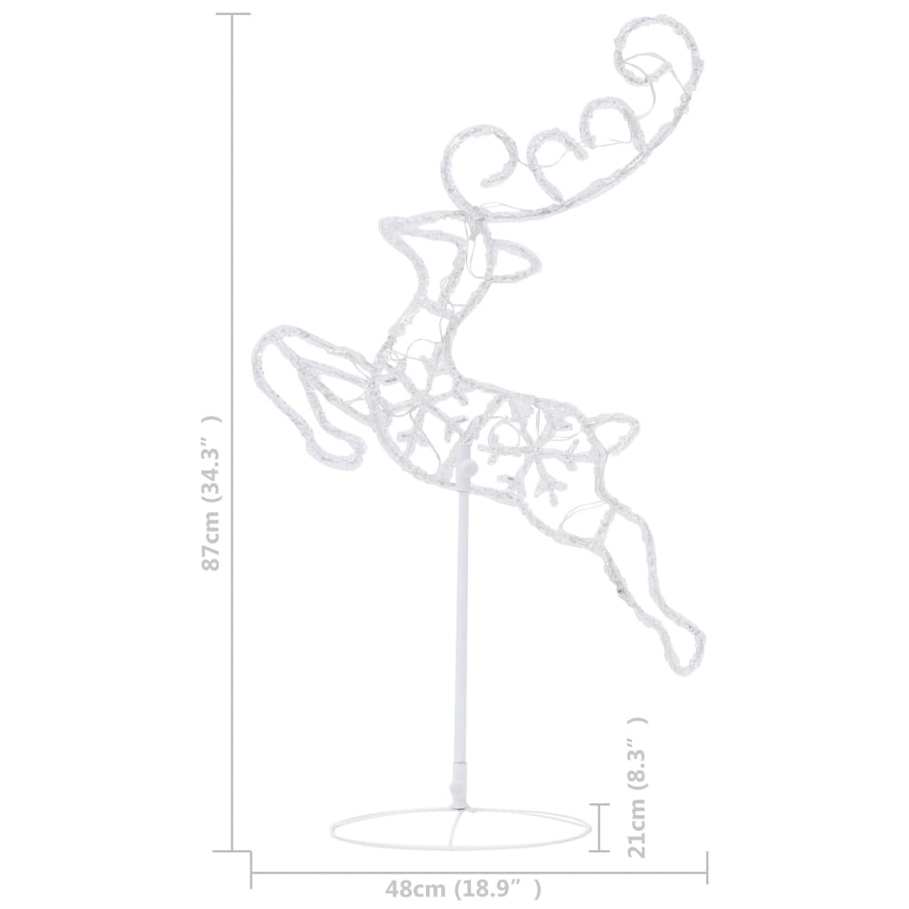 8720286415627_g_en_hd_9 vidaXL Acrylic Christmas Flying Reindeer&Sleigh 260x21x87cm Warm White - Image 11