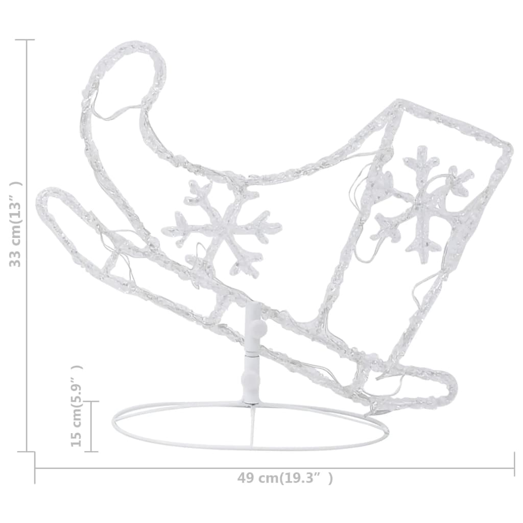 8720286415634_g_en_hd_11 vidaXL Acrylic Christmas Flying Reindeer&Sleigh 260x21x87cm Cold White - Image 13
