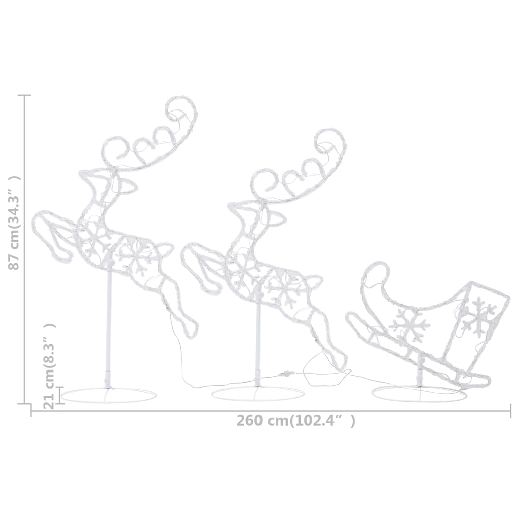 8720286415634_g_en_hd_8 vidaXL Acrylic Christmas Flying Reindeer&Sleigh 260x21x87cm Cold White - Image 10