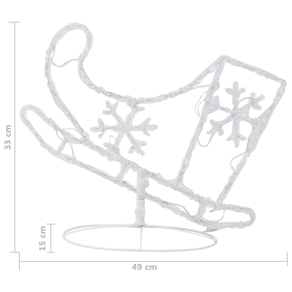 8720286415641_g_en_hd_11 vidaXL Acrylic Christmas Flying Reindeer&Sleigh 260x21x87cm Blue - Image 13