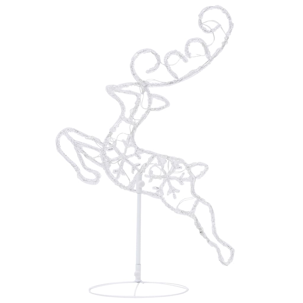 8720286415641_g_en_hd_4 vidaXL Acrylic Christmas Flying Reindeer&Sleigh 260x21x87cm Blue - Image 6