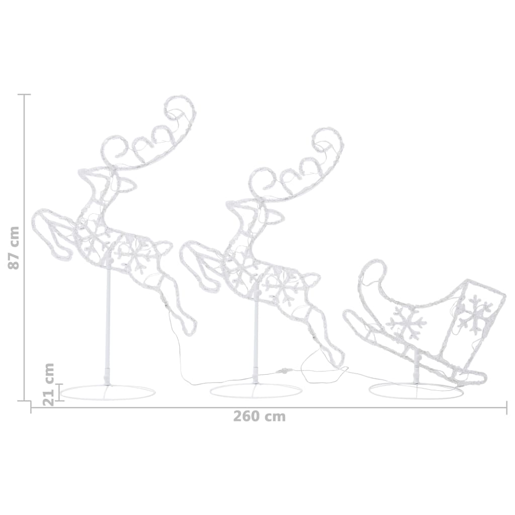 8720286415641_g_en_hd_8 vidaXL Acrylic Christmas Flying Reindeer&Sleigh 260x21x87cm Blue - Image 10