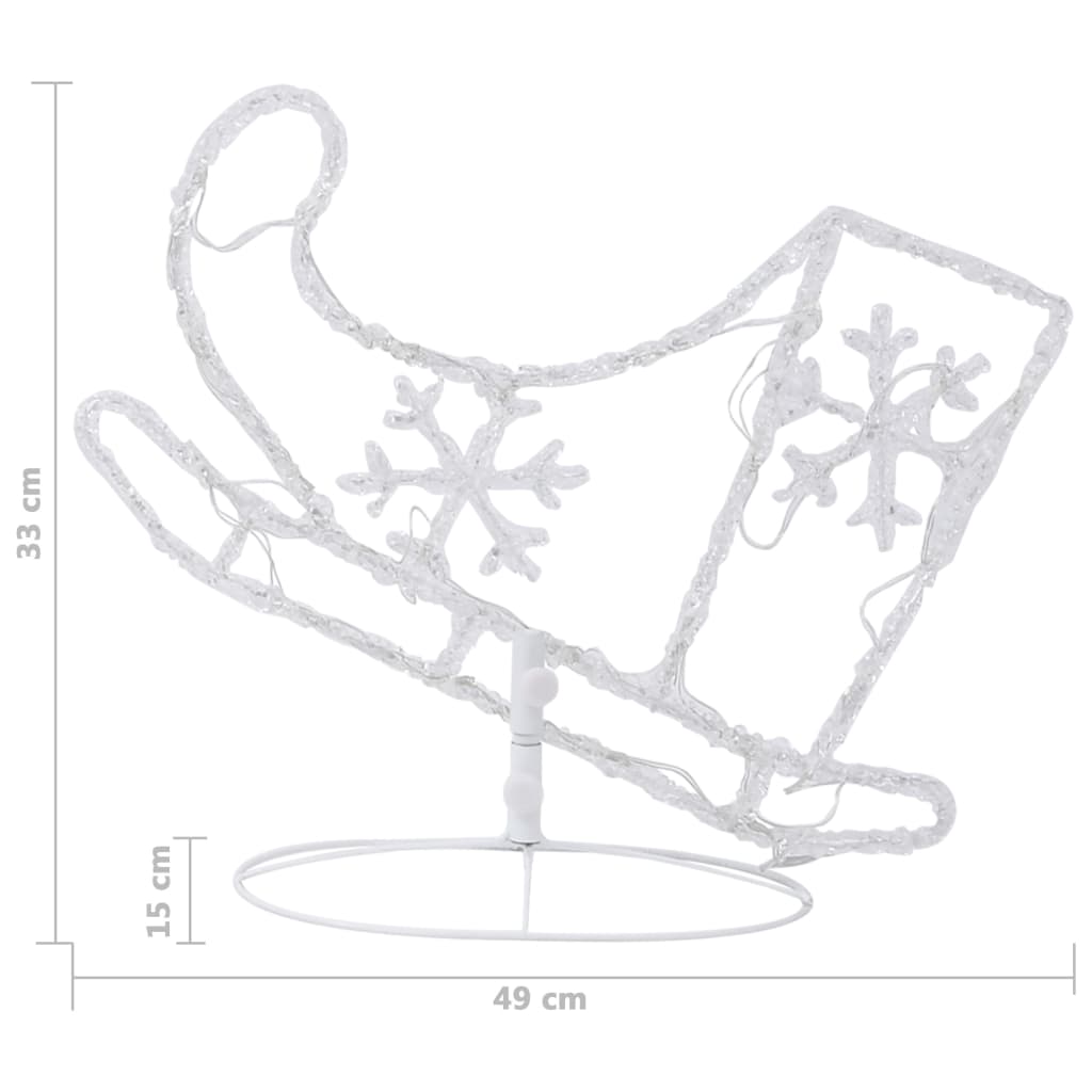 8720286415658_g_en_hd_11 vidaXL Acrylic Christmas Flying Reindeer&Sleigh 260x21x87cm Colourful - Image 13