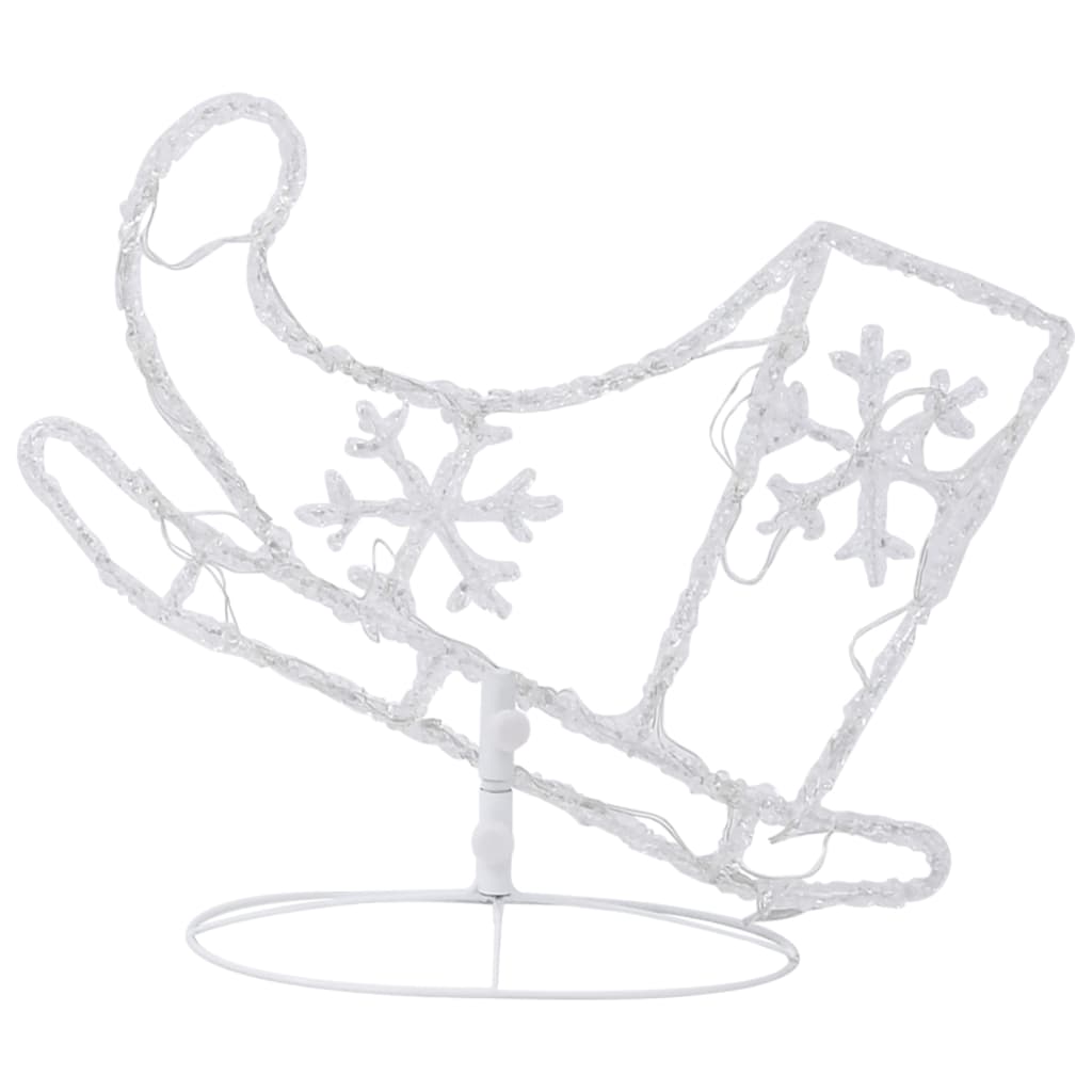 8720286415658_g_en_hd_5 vidaXL Acrylic Christmas Flying Reindeer&Sleigh 260x21x87cm Colourful - Image 7