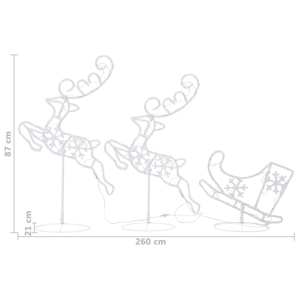 8720286415658_g_en_hd_8 vidaXL Acrylic Christmas Flying Reindeer&Sleigh 260x21x87cm Colourful - Image 10