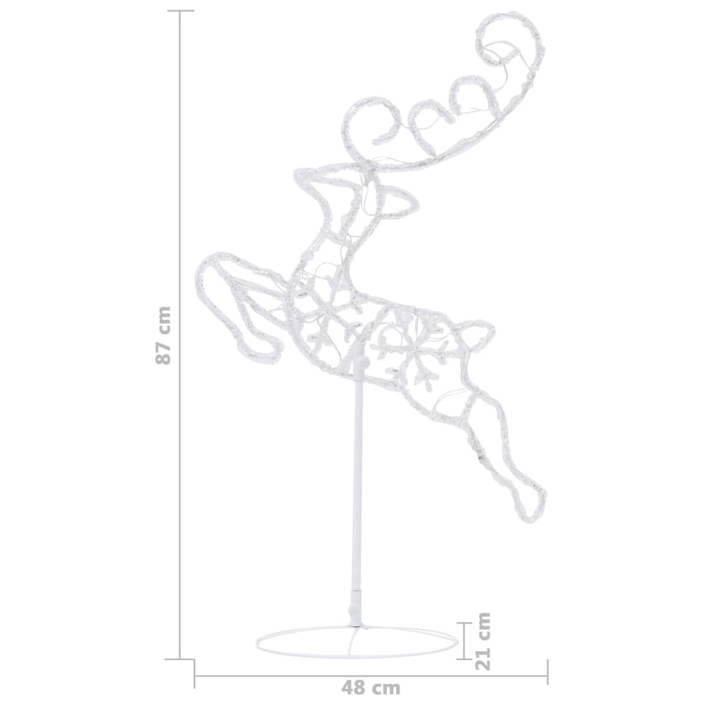 8720286415658_g_en_hd_9 vidaXL Acrylic Christmas Flying Reindeer&Sleigh 260x21x87cm Colourful - Image 11