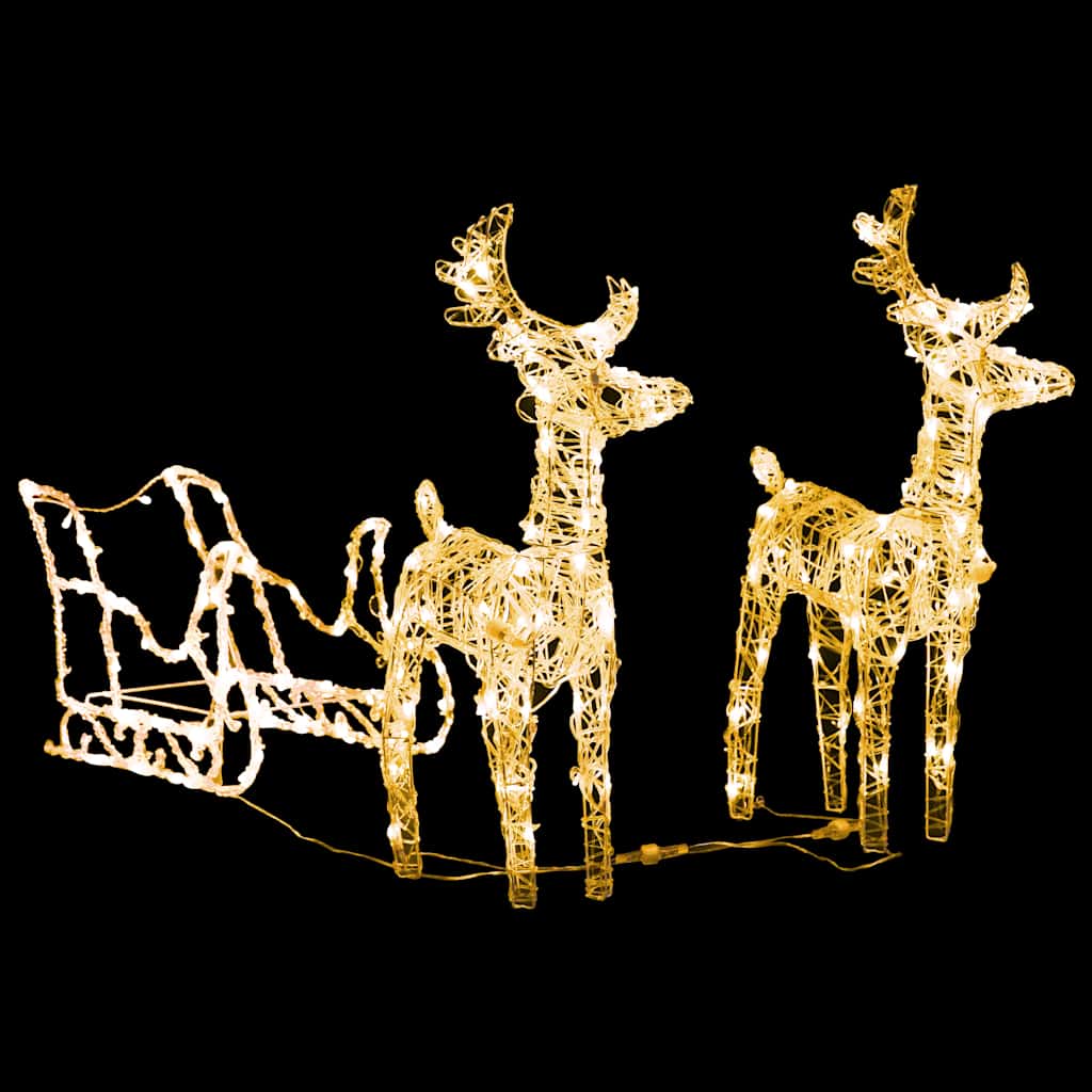 8720286415672_a_en_hd_1 vidaXL Reindeers & Sleigh Christmas Decoration 160 LEDs 130 cm Acrylic - Image 2
