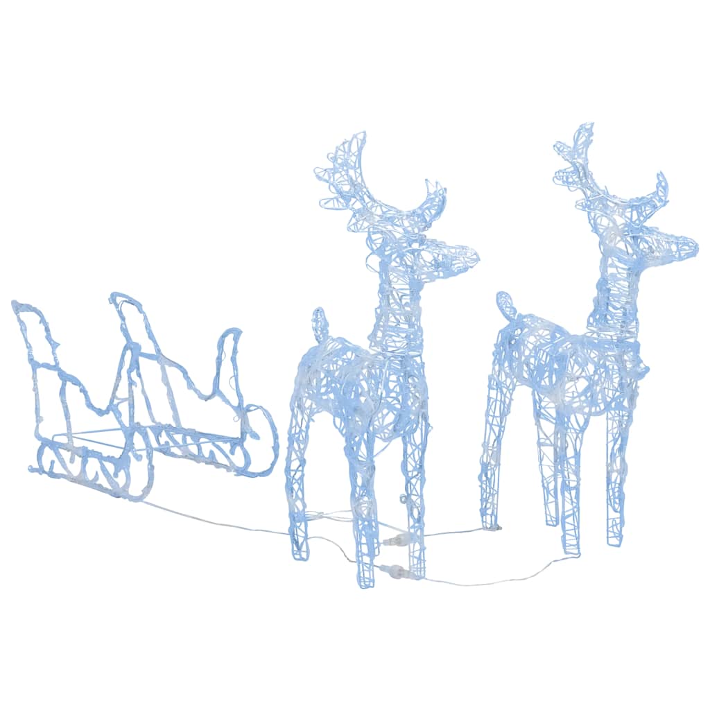 8720286415696_a_en_hd_1 vidaXL Reindeers & Sleigh Christmas Decoration 160 LEDs 130 cm Acrylic - Image 2