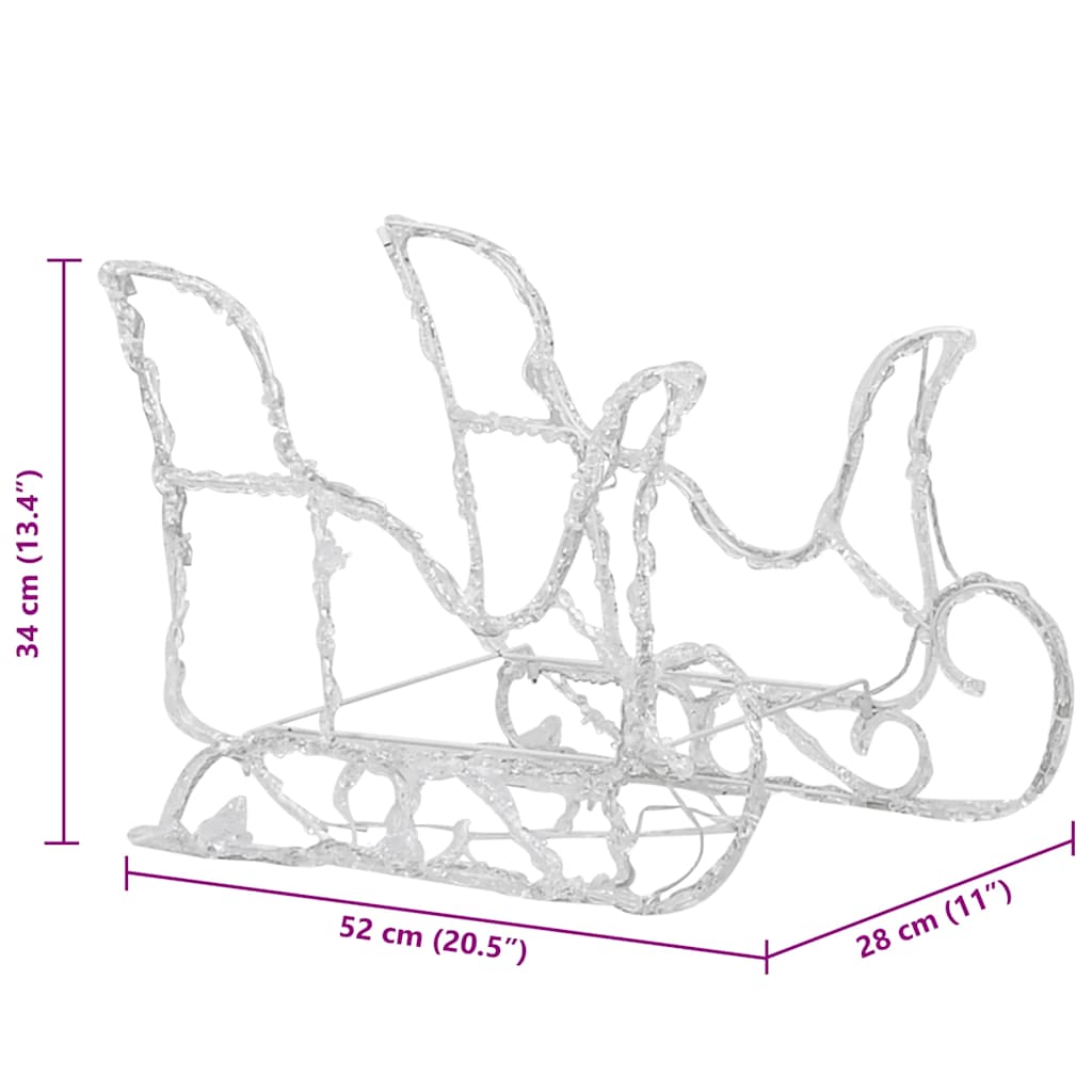 8720286415696_g_en_hd_7 vidaXL Reindeers & Sleigh Christmas Decoration 160 LEDs 130 cm Acrylic - Image 9