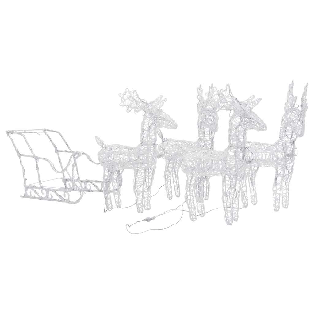 8720286415719_g_en_hd_1 vidaXL Reindeers & Sleigh Christmas Decoration 280x28x55 cm Acrylic - Image 3