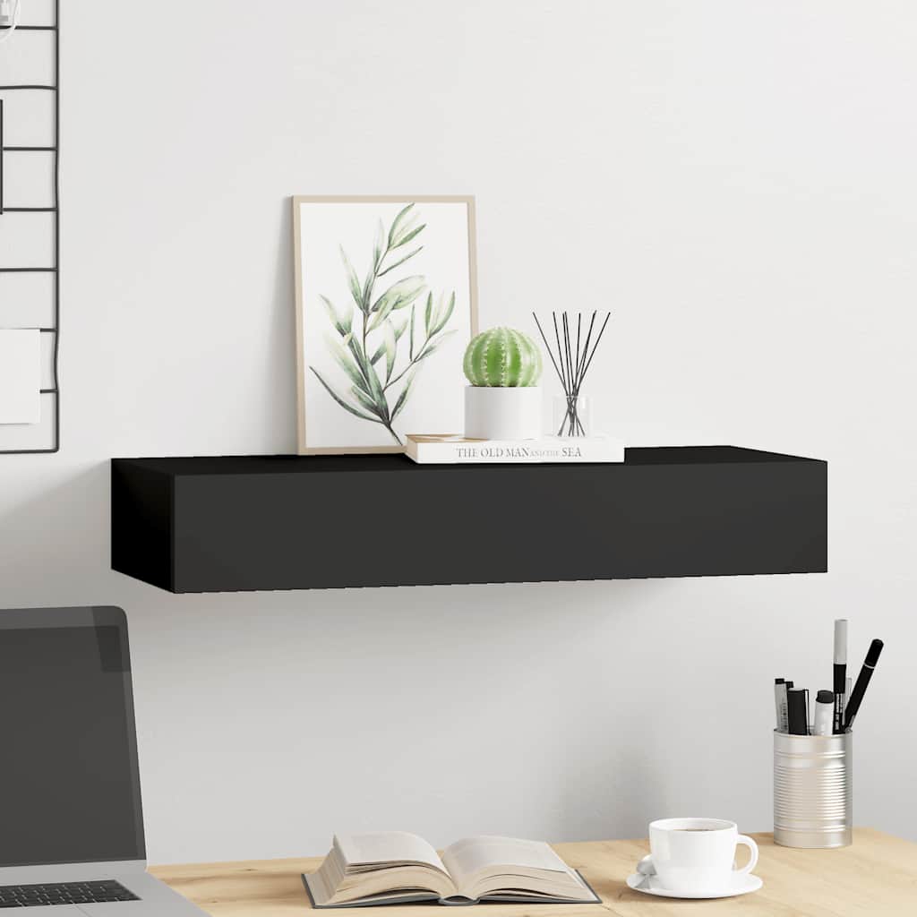 8720286418826_g_en_hd_1 vidaXL Wall-mounted Drawer Shelf Black 60x23.5x10cm MDF - Image 3