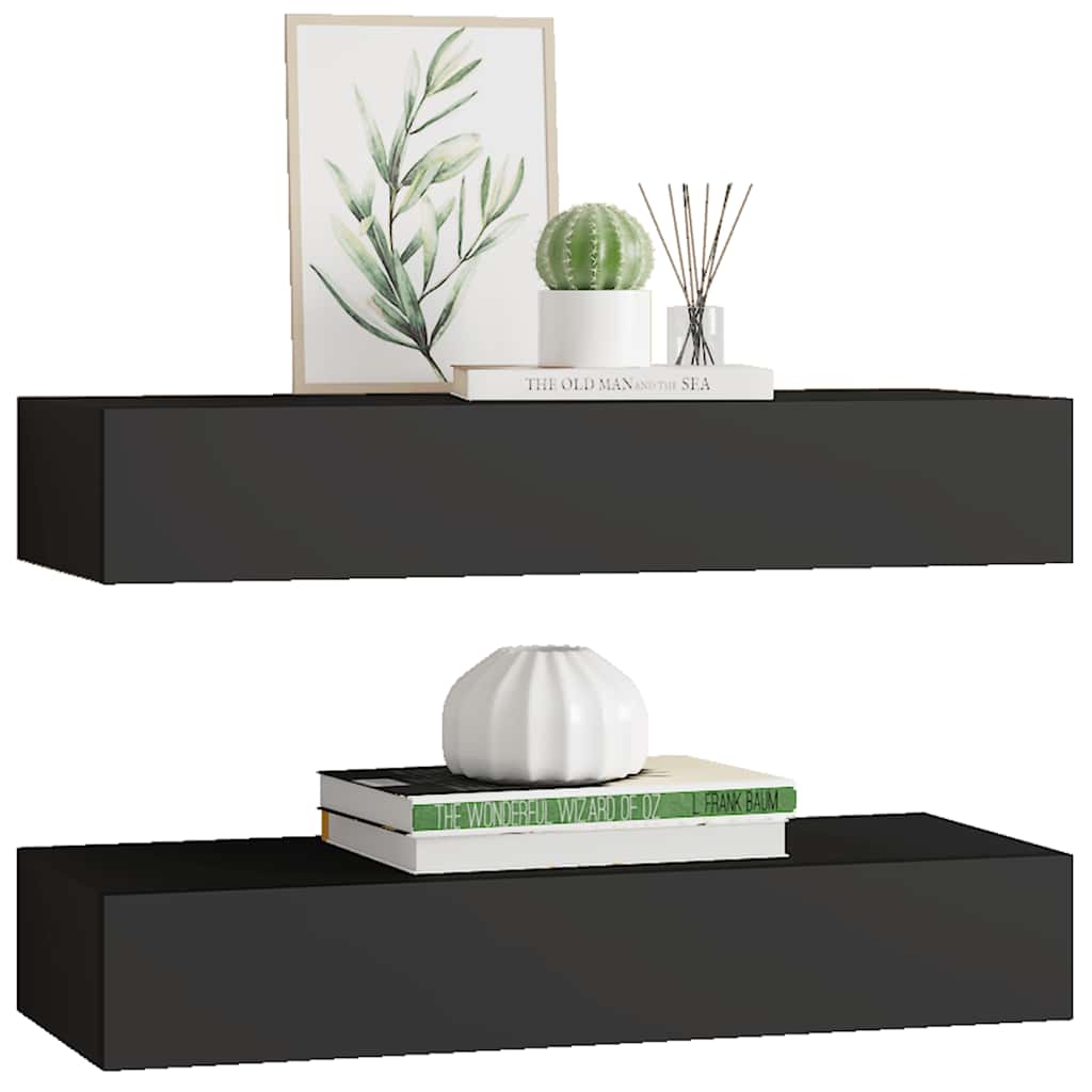 8720286418833_g_en_hd_2 vidaXL Wall-mounted Drawer Shelves 2 pcs Black 60x23.5x10cm MDF - Image 4