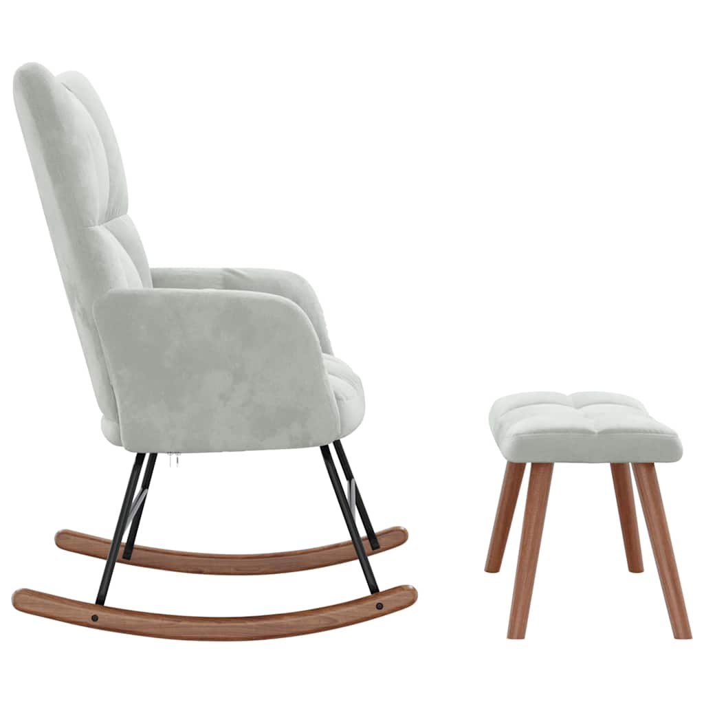 8720286425213_g_en_hd_2 vidaXL Rocking Chair with a Stool Light Grey Velvet - Image 4