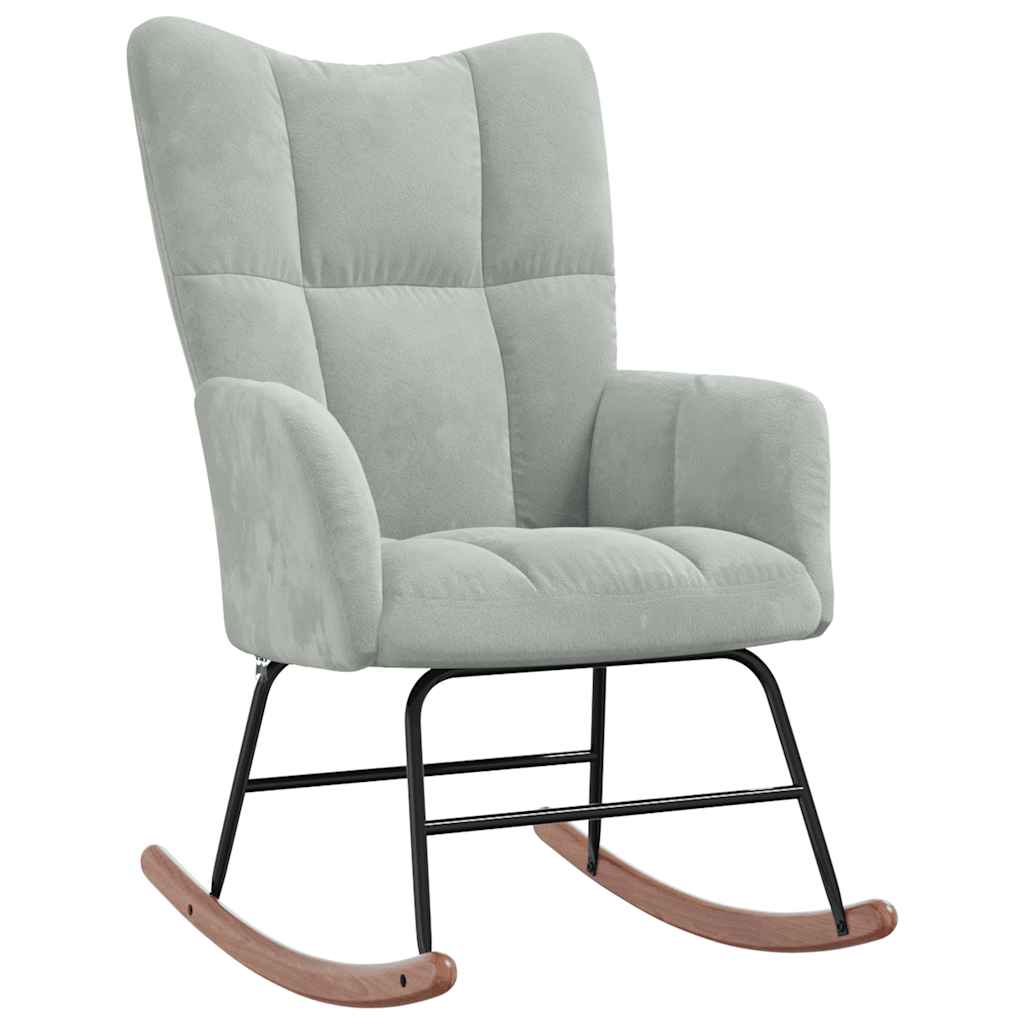 8720286425213_g_en_hd_4 vidaXL Rocking Chair with a Stool Light Grey Velvet - Image 6