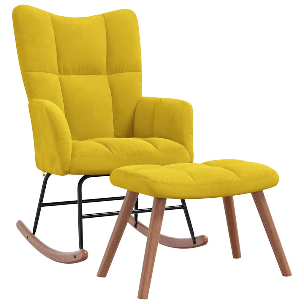 8720286425282_a_en_hd_1 vidaXL Rocking Chair with a Stool Mustard Yellow Velvet - Image 2