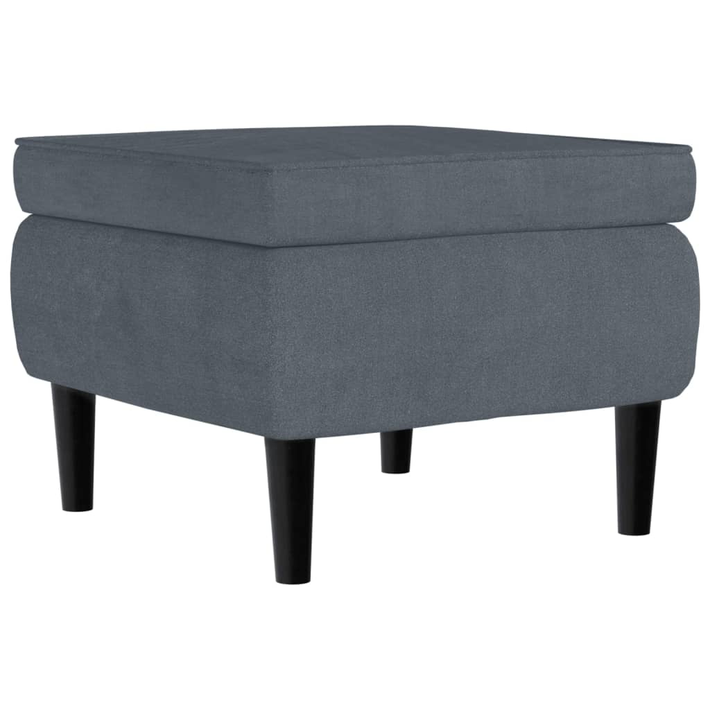 8720286427934_a_en_hd_1 vidaXL Stool with Wooden Legs Dark Grey Velvet - Image 2