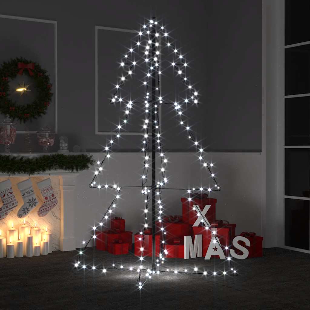 vidaXL Christmas Cone Tree 200 LEDs Indoor and Outdoor 98x150 cm