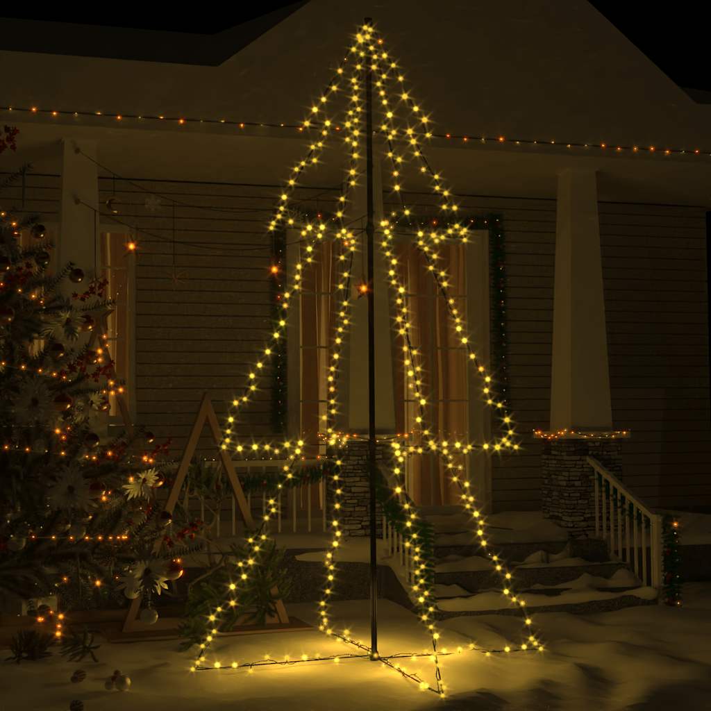 vidaXL Christmas Cone Tree 300 LEDs Indoor and Outdoor 120x220 cm