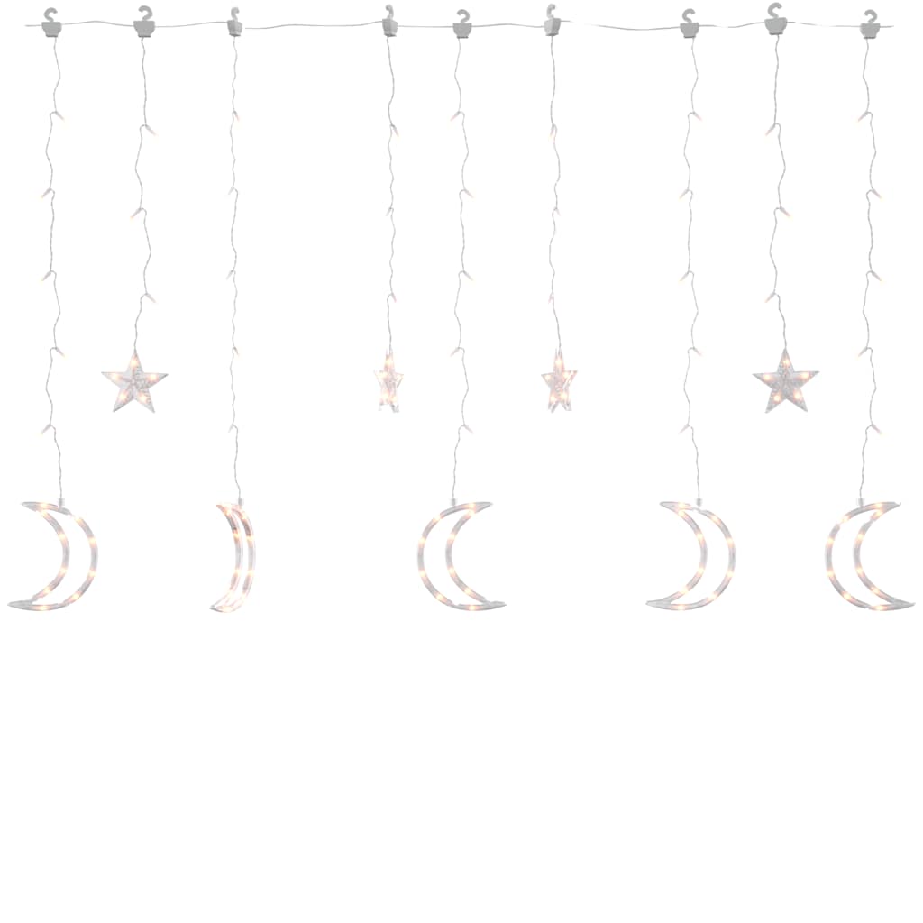 8720286434161_a_en_hd_1 vidaXL Star and Moon Fairy Lights Remote Control 138 LED Warm White - Image 2