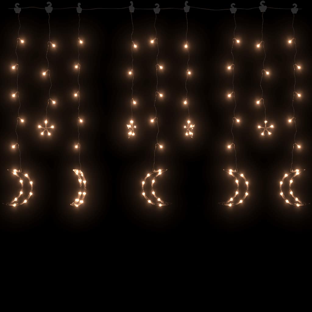 8720286434161_g_en_hd_1 vidaXL Star and Moon Fairy Lights Remote Control 138 LED Warm White - Image 3