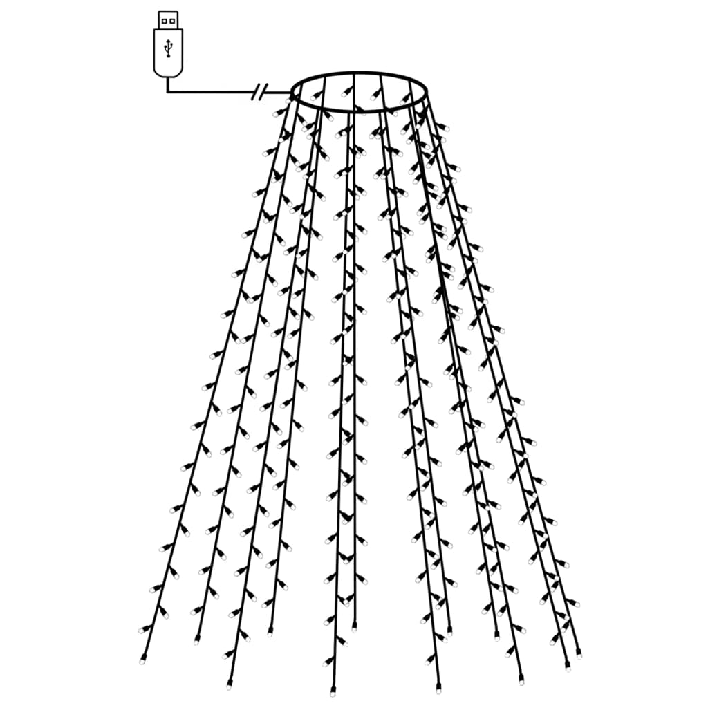 8720286434529_g_en_hd_1 vidaXL Christmas Tree Net Lights with 210 LEDs Cold White 210 cm - Image 3