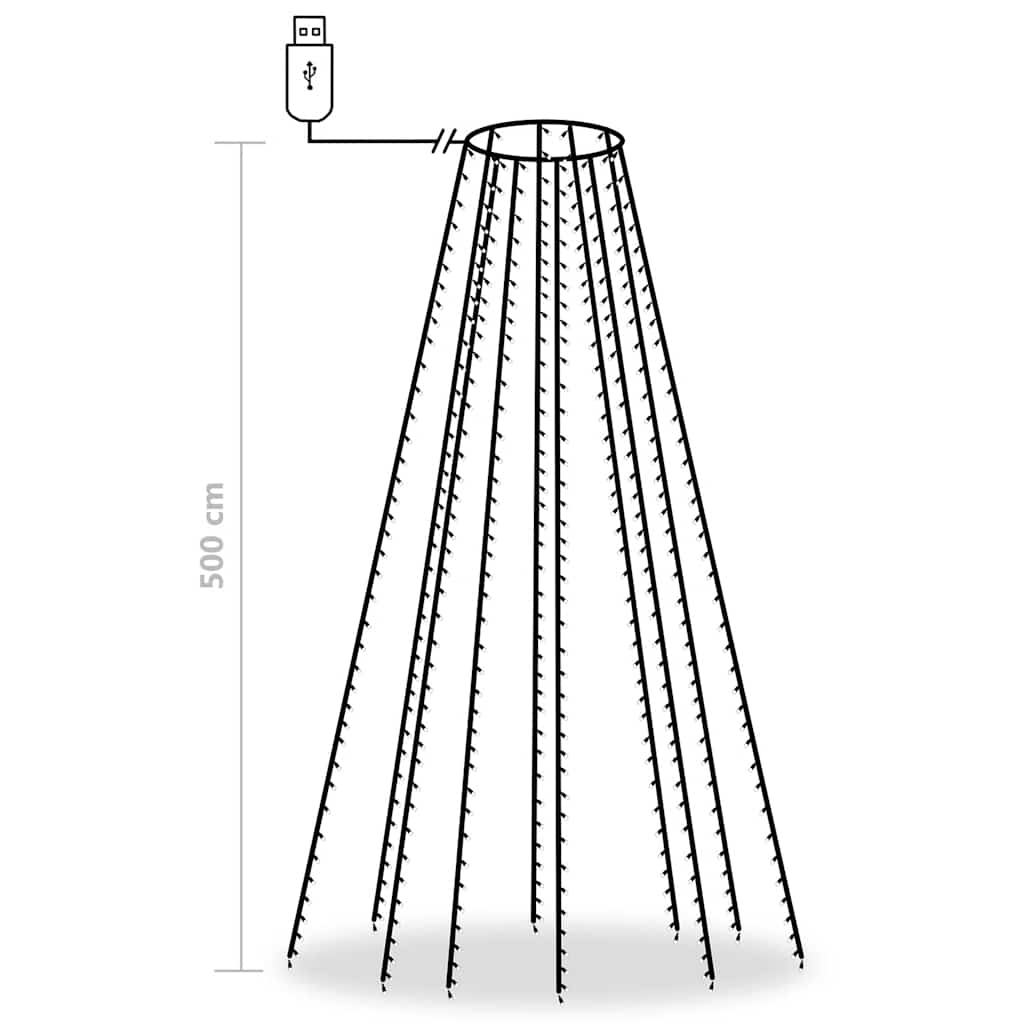 8720286434642_g_en_hd_6 vidaXL Tree Lights with 500 LEDs Cold White 500 cm Indoor Outdoor - Image 8