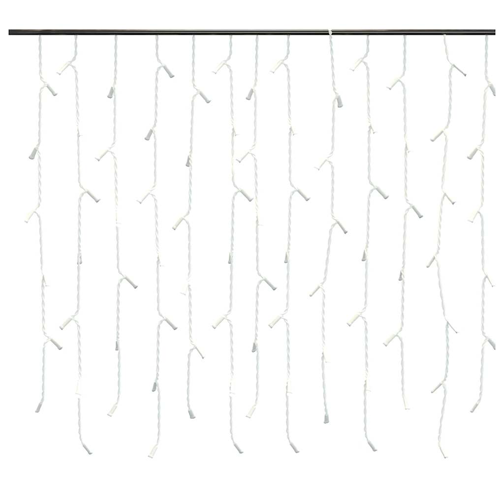 8720286434673_g_en_hd_1 vidaXL LED Curtain Icicle Lights 10m 400 LED Warm White 8 Function - Image 3