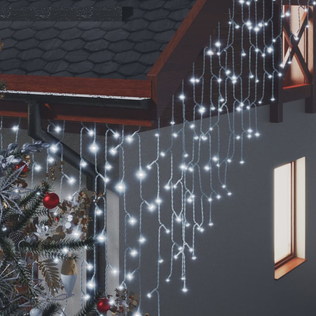 8720286434680_g_en_hd_1 vidaXL LED Curtain Icicle Lights 10m 400 LED Cold White 8 Function - Image 3