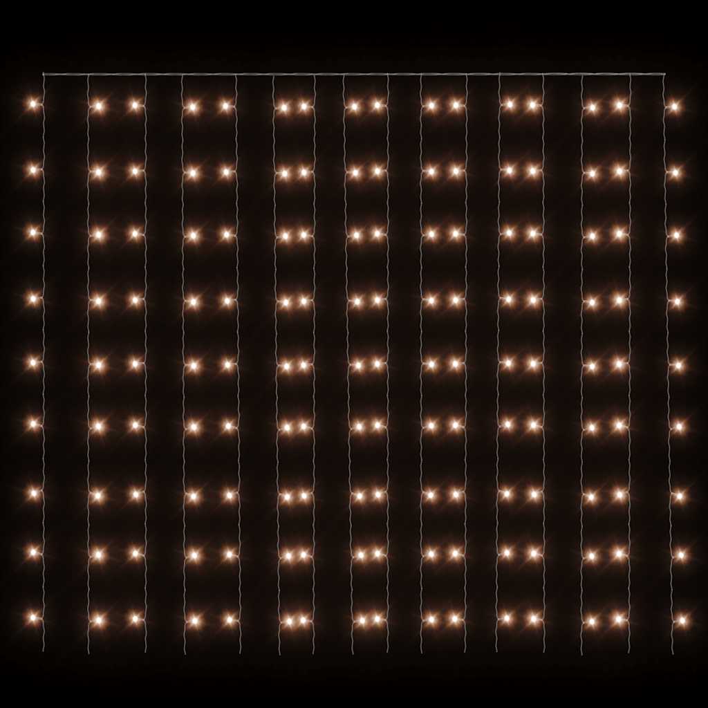 8720286434710_g_en_hd_2 vidaXL LED Curtain Fairy Lights 3x3m 300 LED Warm White 8 Function - Image 4