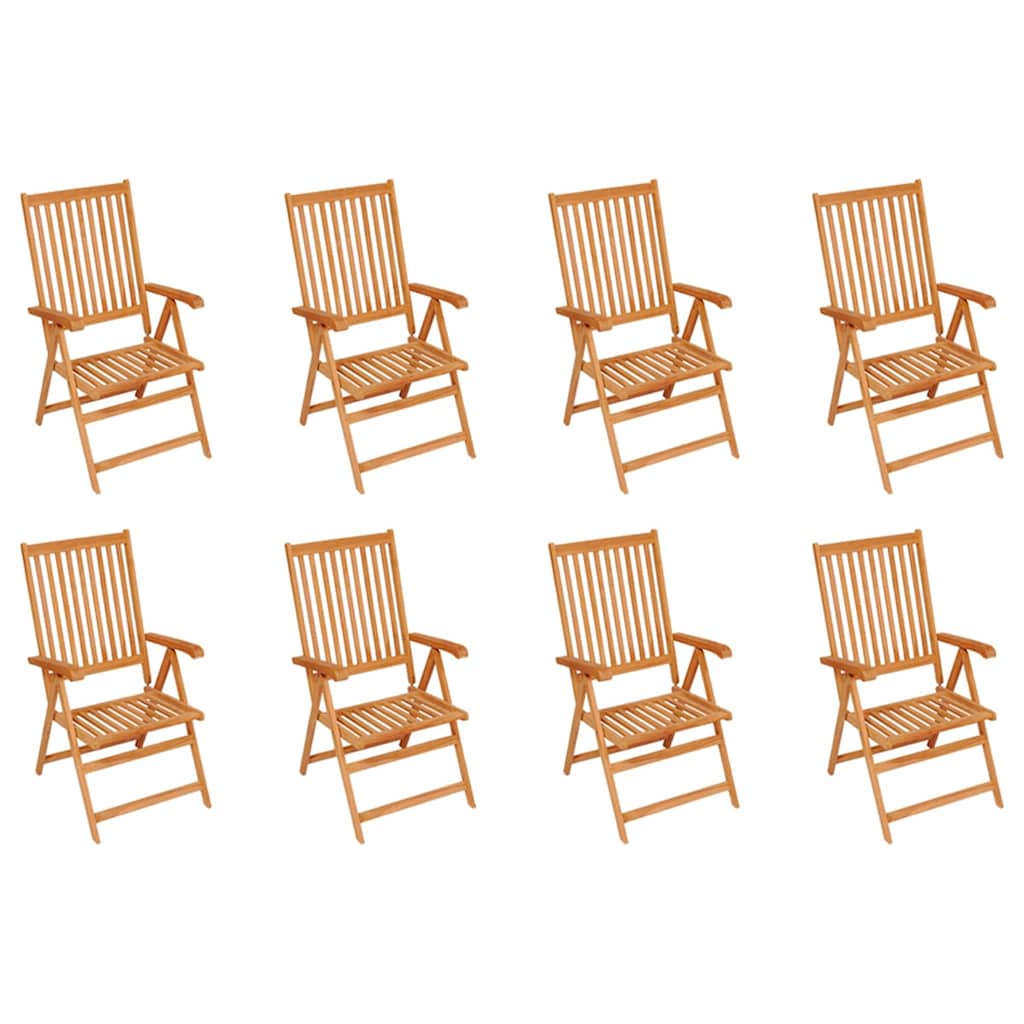 8720286437506_a_en_hd_1 vidaXL Reclining Garden Chairs 8 pcs Solid Teak Wood - Image 1