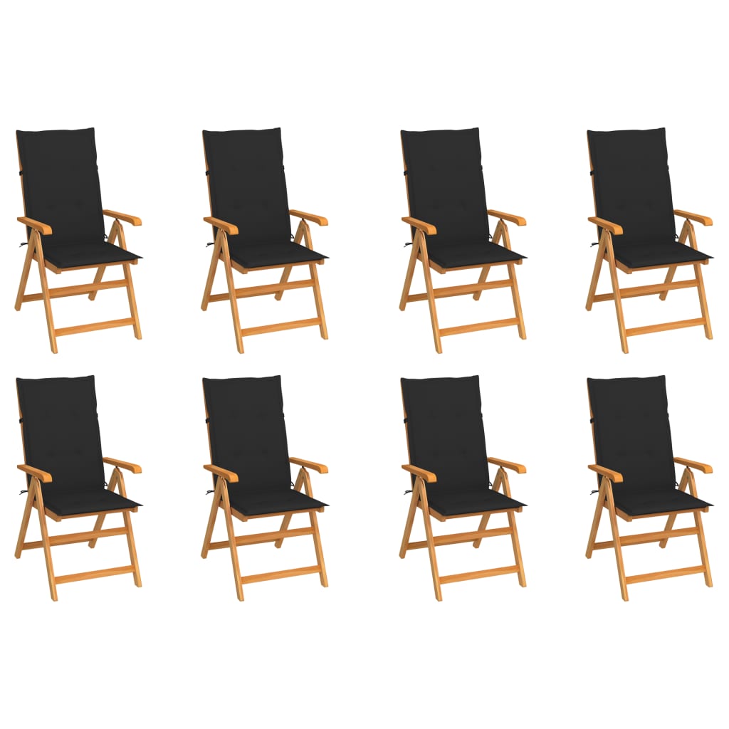 8720286437582_a_en_hd_1 vidaXL Reclining Garden Chairs with Cushions 8 pcs Solid Teak Wood - Image 1