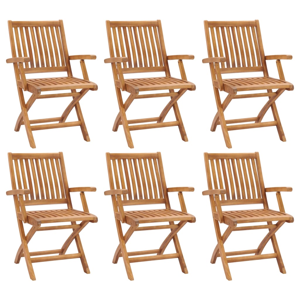 8720286439319_a_en_hd_1 vidaXL Folding Garden Chairs 6 pcs Solid Teak Wood - Image 1