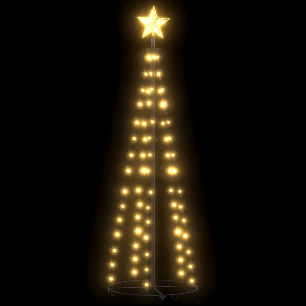 8720286443026_a_en_hd_1 vidaXL Christmas Cone Tree 70 Warm White LEDs Decoration 50x120 cm - Image 2