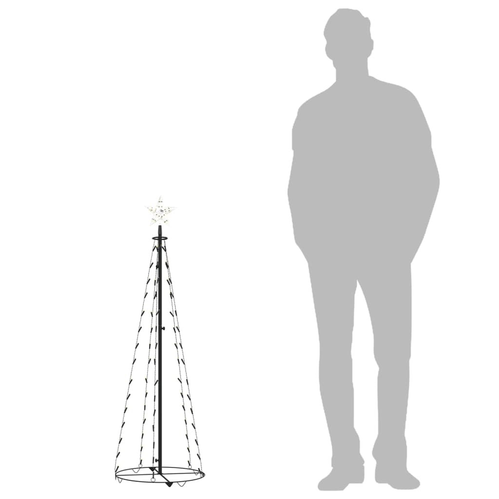 8720286443026_g_en_hd_5 vidaXL Christmas Cone Tree 70 Warm White LEDs Decoration 50x120 cm - Image 7