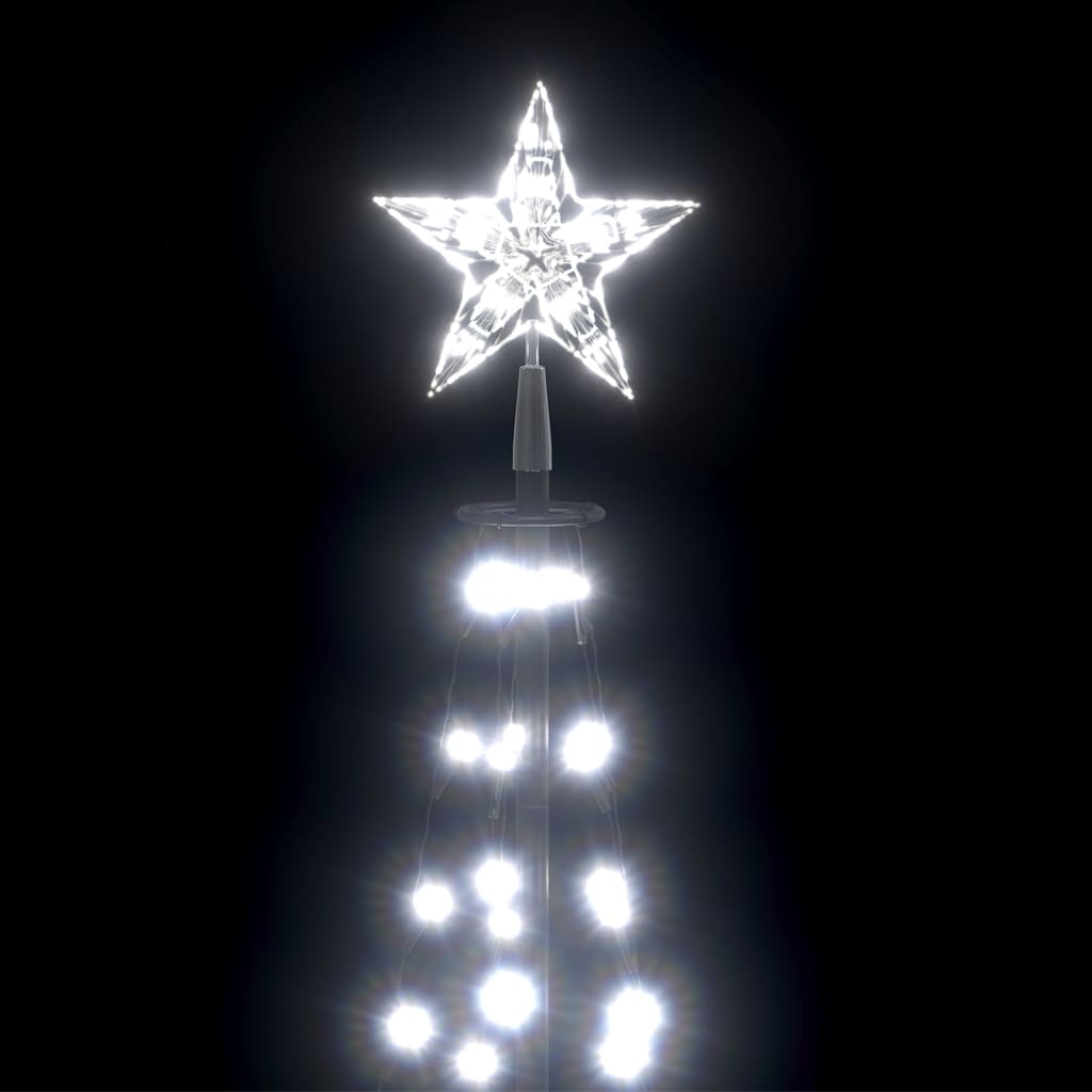 8720286443149_g_en_hd_3 vidaXL Christmas Cone Tree Cold White 100 LEDs Decoration 70x180 cm - Image 5