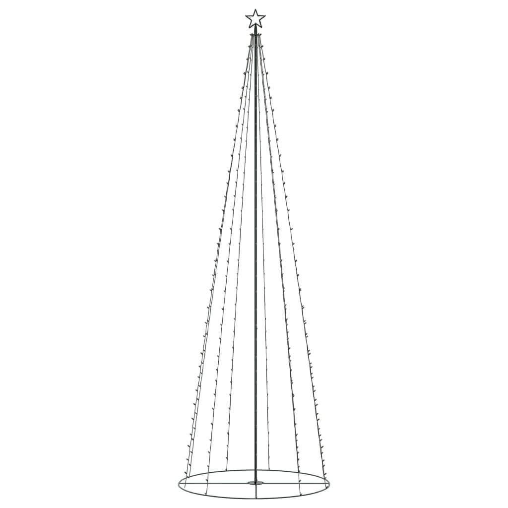 8720286443279_a_en_hd_1 vidaXL Christmas Cone Tree 330 Warm White LEDs Decoration 100x300 cm - Image 2
