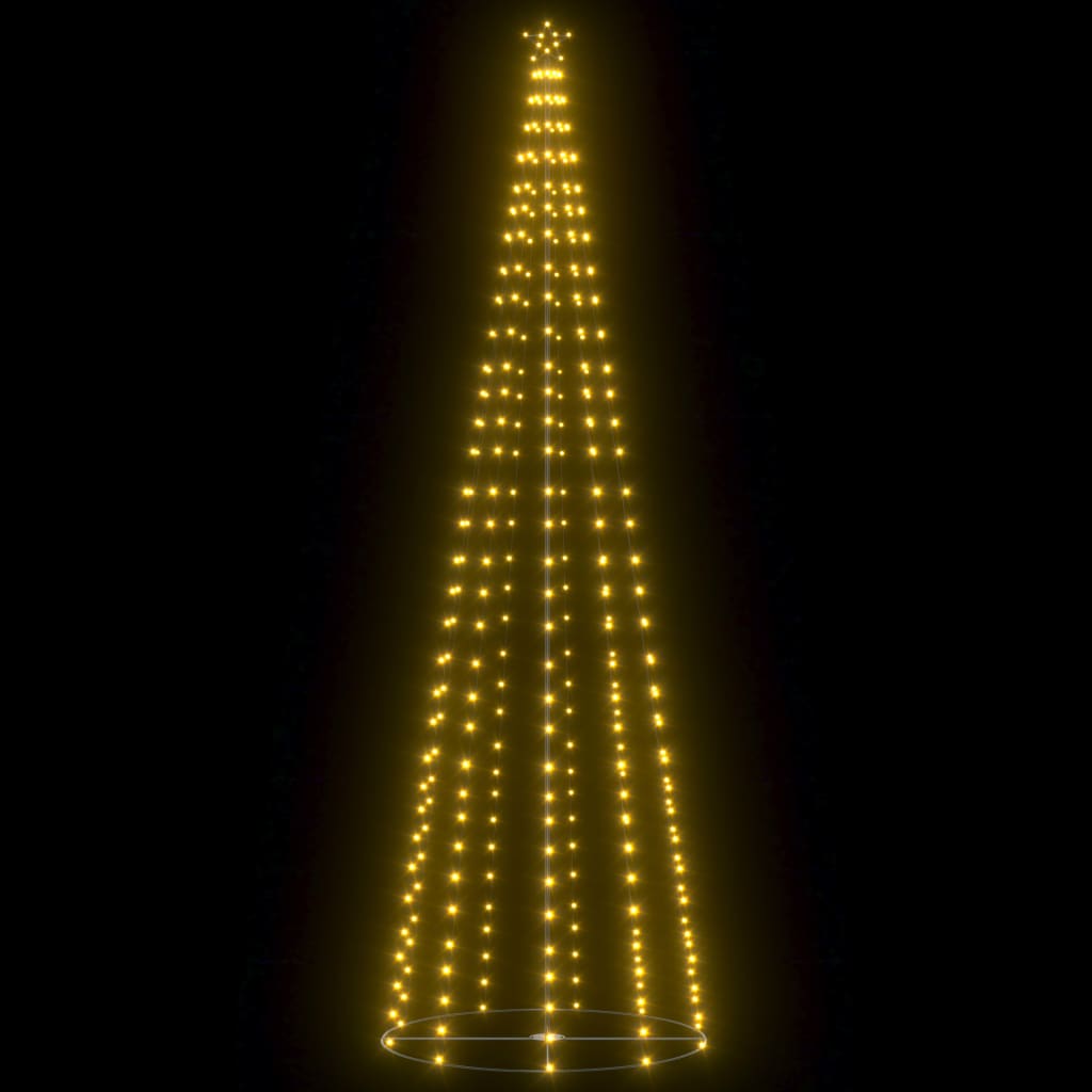 8720286443279_g_en_hd_1 vidaXL Christmas Cone Tree 330 Warm White LEDs Decoration 100x300 cm - Image 3