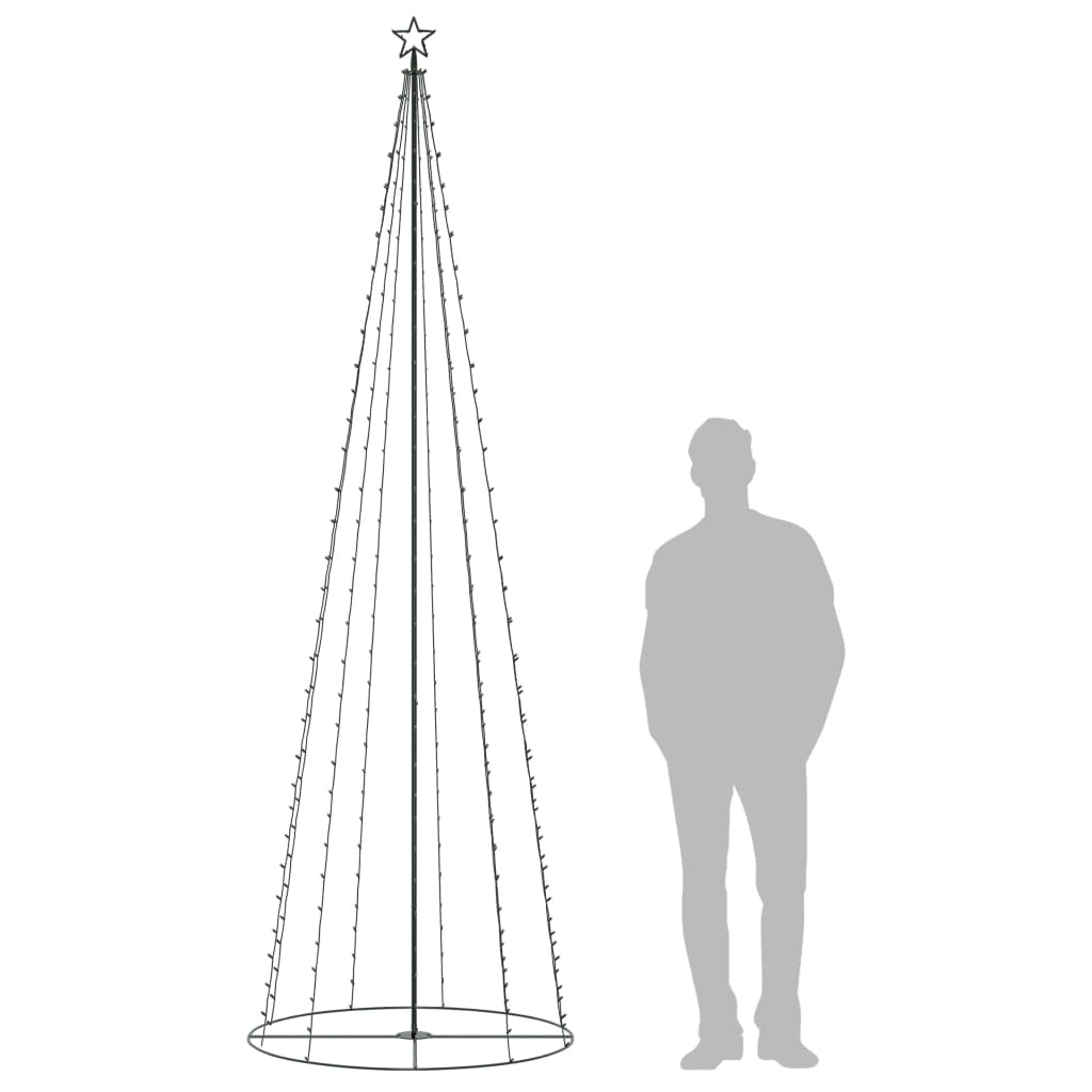 8720286443279_g_en_hd_2 vidaXL Christmas Cone Tree 330 Warm White LEDs Decoration 100x300 cm - Image 4