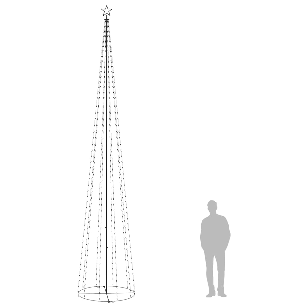 8720286443385_g_en_hd_5 vidaXL Christmas Cone Tree 752 Cold White LEDs Decoration 160x500 cm - Image 7