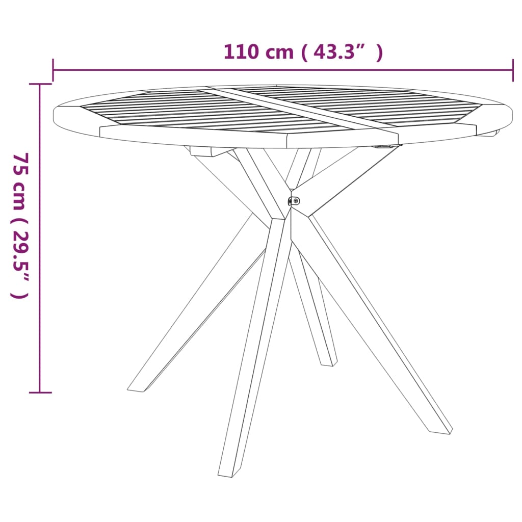 8720286444061_g_en_hd_3 vidaXL Garden Table 110x110x75 cm Solid Wood Acacia - Image 5