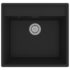 vidaXL Kitchen Sink with Overflow Hole Black Granite - Image 2
