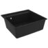 vidaXL Kitchen Sink with Overflow Hole Black Granite - Image 3