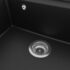 vidaXL Kitchen Sink with Overflow Hole Black Granite - Image 6