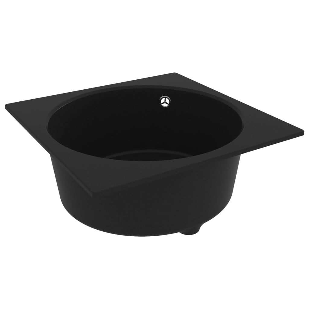 8720286444337_a_en_hd_1 vidaXL Kitchen Sink with Overflow Hole Black Granite - Image 2