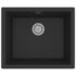 vidaXL Kitchen Sink with Overflow Hole Black Granite - Image 2
