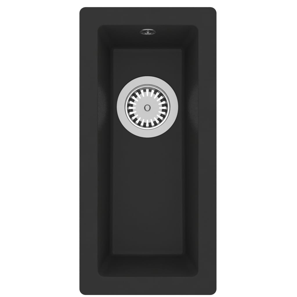 8720286444405_a_en_hd_1 vidaXL Kitchen Sink with Overflow Hole Black Granite - Image 2