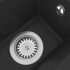 vidaXL Kitchen Sink with Overflow Hole Black Granite - Image 6