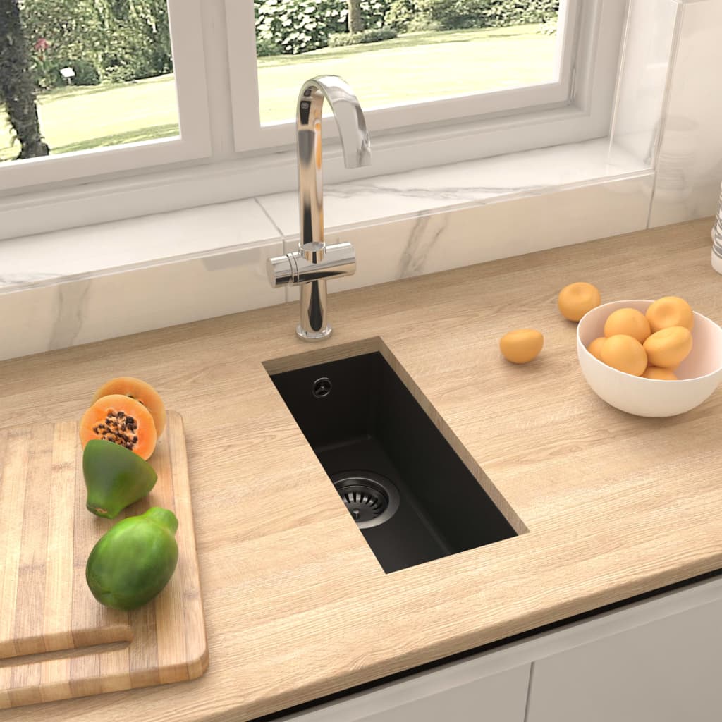 8720286444405_m_en_hd_1 vidaXL Kitchen Sink with Overflow Hole Black Granite - Image 1