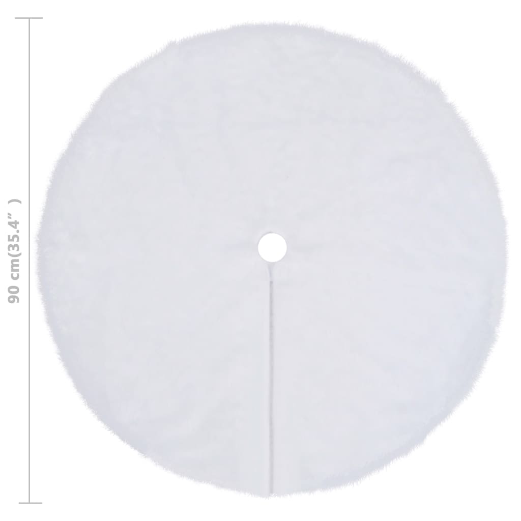 8720286445785_g_en_hd_4 vidaXL Christmas Tree Skirt White 90 cm Faux Fur - Image 6