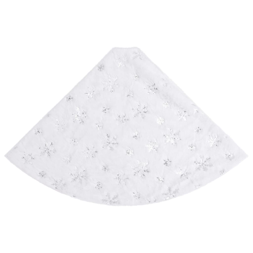 8720286445815_g_en_hd_1 vidaXL Luxury Christmas Tree Skirt White 90 cm Faux Fur - Image 3